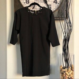 H&M Straight Cut Dress, Black & Gold